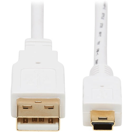 Tripp Lite Safe-IT  USB-A to USB Mini-B Antibacterial Cable (M/M), USB 2.0, White, 6 ft. U030AB-006-WH