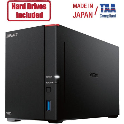 Buffalo LinkStation 720D 4TB Hard Drives Included (2 x 2TB, 2 Bay) LS720D0402
