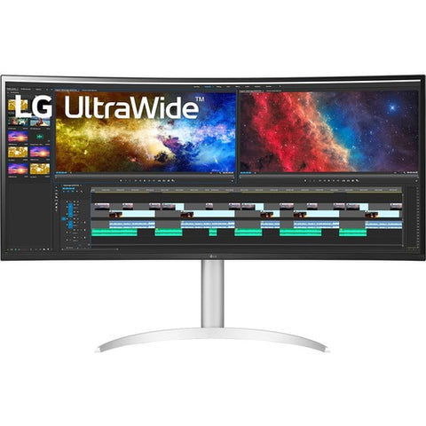 LG 38'' Curved UltraWide QHD IPS HDR Monitor with USB Type-C 38WP85C-W