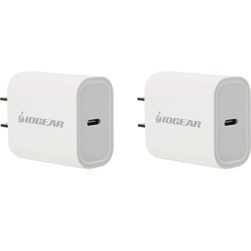 IOGEAR GearPower Compact USB-C 20W Charger 2 Pack GPAWC20W2P