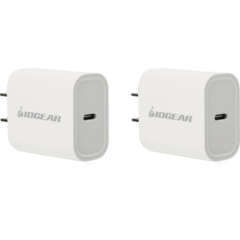 IOGEAR GearPower Compact USB-C 20W Charger 2 Pack GPAWC20W2P