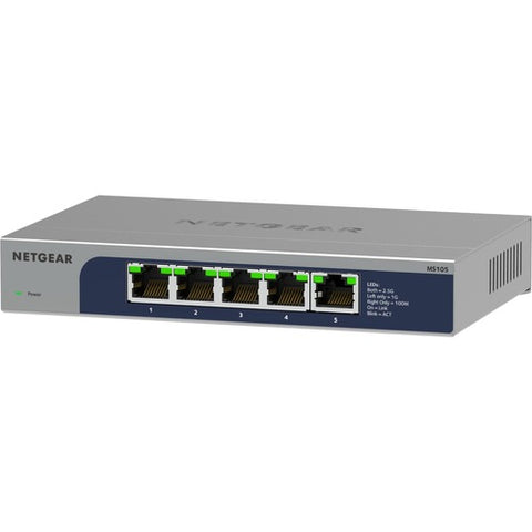 Netgear 5-Port Multi-Gigabit (2.5G) Ethernet Unmanaged Switch MS105-100NAS