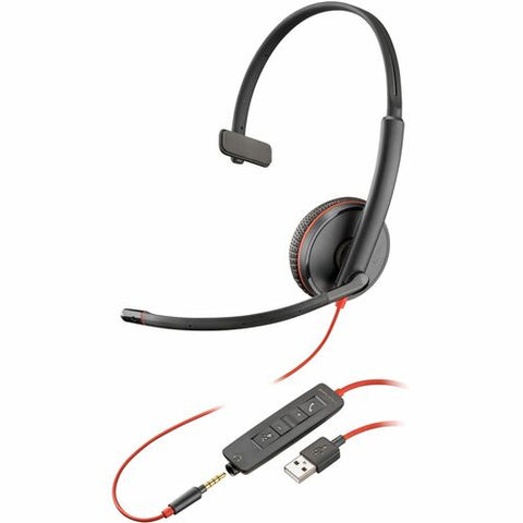 Poly Blackwire 3215 Monaural USB-A Headset TAA 8M3Y1AA#ABA