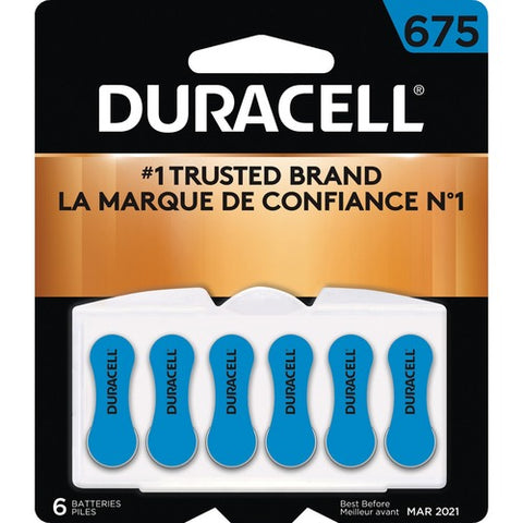Duracell Zinc Air Hearing Aid Battery DA-675B6